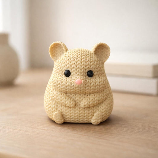 3D Printed Hamster Figurine: Collectible Ornament Gift