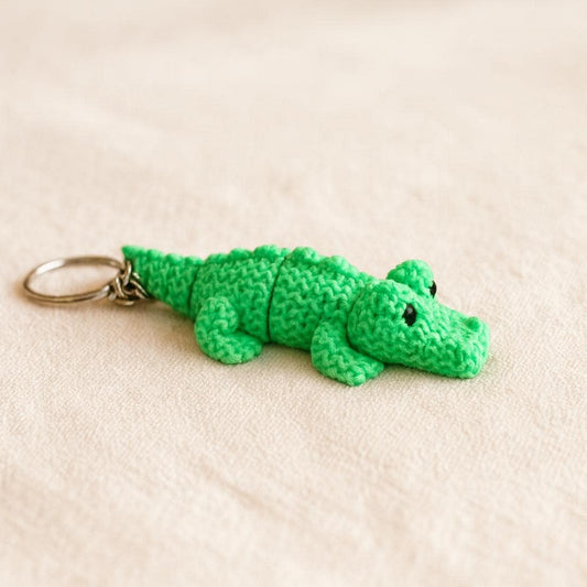 Crocodile Keyring / bag charm – Articulated Flexible PLA Plastic