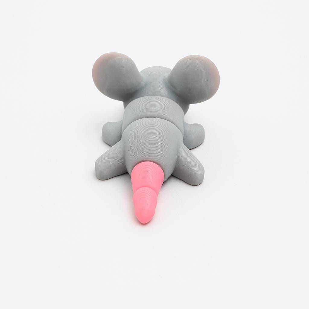 Mouse Keyring / bag charm – Articulated Flexible