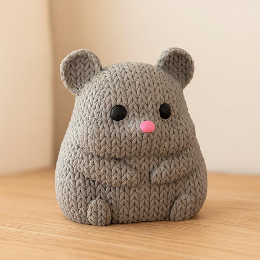 3D Printed Hamster Figurine: Collectible Ornament Gift
